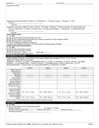 DOH Form 210-021 Cholera Reporting Form - Washington, Page 5