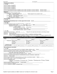 DOH Form 210-033 Hepatitis E Reporting Form - Washington, Page 2