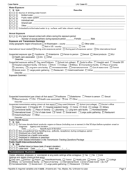 DOH Form 210-033 Hepatitis E Reporting Form - Washington, Page 4