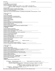 DOH Form 420-018 Novel Influenza Reporting Form - Washington, Page 2