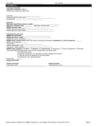 DOH Form 210-035 Listeriosis Reporting Form - Washington, Page 2