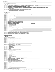 DOH Form 210-057 Leptospirosis Reporting Form - Washington, Page 3