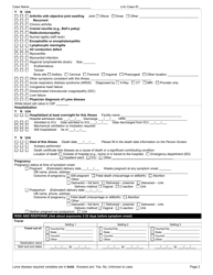 DOH Form 210-036 Lyme Disease Reporting Form - Washington, Page 2