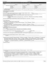DOH Form 210-038 Meningococcal Disease Reporting Form - Washington, Page 3