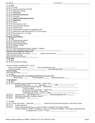 DOH Form 210-058 Plague Reporting Form - Washington, Page 2