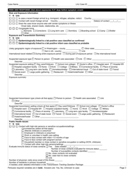 DOH Form 210-041 Pertussis Reporting Form - Washington, Page 3