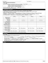 DOH Form 210-041 Pertussis Reporting Form - Washington, Page 4