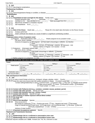 DOH Form 210-042 Psittacosis Reporting Form - Washington, Page 2