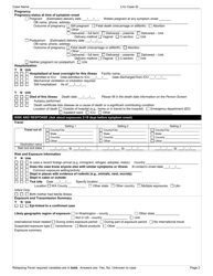 DOH Form 210-045 Relapsing Fever Reporting Form - Washington, Page 2