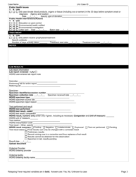 DOH Form 210-045 Relapsing Fever Reporting Form - Washington, Page 3