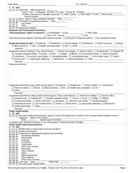 DOH Form 210-067 Rare Disease of Public Health Importance Reporting Form - Washington, Page 3