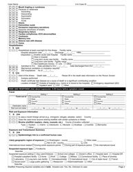 DOH Form 210-040 Shellfish Poisoning Reporting Form - Washington, Page 2
