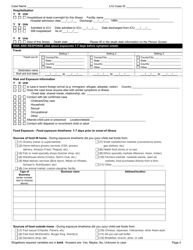 DOH Form 210-047 Shigellosis Reporting Form - Washington, Page 2