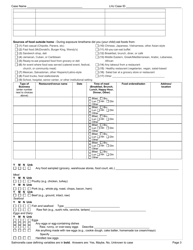 DOH Form 210-046 Salmonellosis Reporting Form - Washington, Page 3