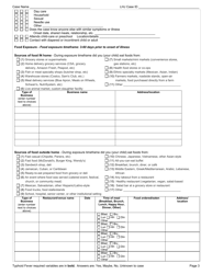 DOH Form 210-050 Typhoid Fever Reporting Form - Washington, Page 3