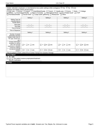 DOH Form 210-050 Typhoid Fever Reporting Form - Washington, Page 5