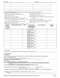 DOH Form 210-062 Trichinosis Reporting Form - Washington, Page 4