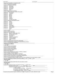 DOH Form 210-051 Unexplained Critical Illness or Death Reporting Form - Washington, Page 2