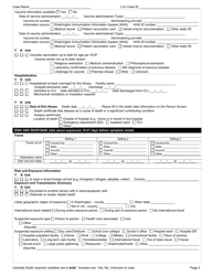 DOH Form 420-213 Varicella Death Reporting Form - Washington, Page 2