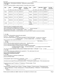 DOH Form 210-052 Vibriosis (Non-cholera) Reporting Form - Washington, Page 3