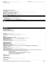 DOH Form 210-052 Vibriosis (Non-cholera) Reporting Form - Washington, Page 4