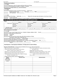 DOH Form 210-053 Yersiniosis Reporting Form - Washington, Page 2