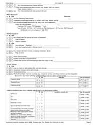 DOH Form 210-053 Yersiniosis Reporting Form - Washington, Page 4