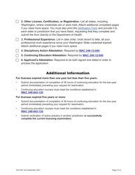 DOH Form 661-042 Nursing Home Administrator Expired License Activation Application - Washington, Page 4