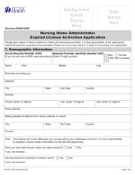 DOH Form 661-042 Nursing Home Administrator Expired License Activation Application - Washington, Page 5