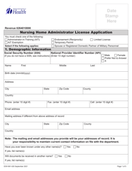 DOH Form 661-020 Nursing Home Administrator License Application - Washington, Page 10