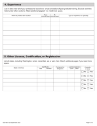 DOH Form 661-020 Nursing Home Administrator License Application - Washington, Page 13