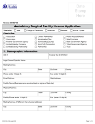 DOH Form 505-102 Ambulatory Surgical Facility License Application - Washington, Page 7