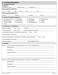 DOH Form 505-102 Ambulatory Surgical Facility License Application - Washington, Page 8