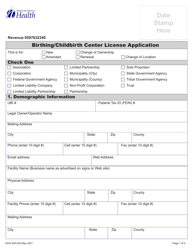 DOH Form 505-059 Birthing/Childbirth Center License Application - Washington, Page 7