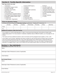 DOH Form 505-030 Categorized Medical Test Site License Application - Washington, Page 10