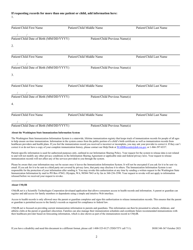 DOH Form 348-367 Authorization to Release Immunization Records - Washington, Page 2