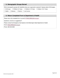 DOH Form 530-216 Nonprofit Disability-Related Organization List Registration Form - Washington, Page 5