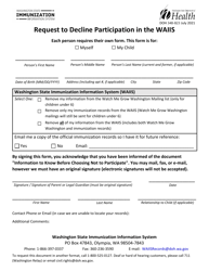 DOH Form 348-823 Request to Decline Participation in the Waiis - Washington, Page 2