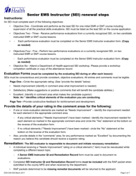 DOH Form 530-035 Recognition Application Procedures (Rap) for Senior EMS Instructor (Sei) - Washington, Page 2