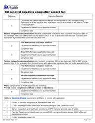 DOH Form 530-035 Recognition Application Procedures (Rap) for Senior EMS Instructor (Sei) - Washington, Page 3