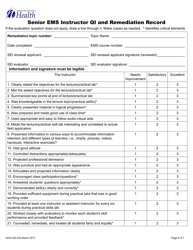DOH Form 530-035 Recognition Application Procedures (Rap) for Senior EMS Instructor (Sei) - Washington, Page 7
