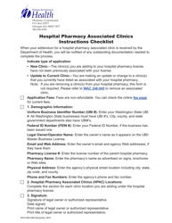 Document preview: DOH Form 690-299 Hospital Pharmacy Associated Clinics Form - Washington