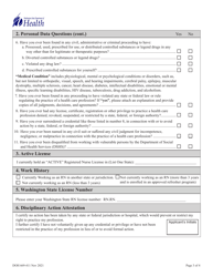 DOH Form 669-404 Registered Nurse Expired/Inactive Reactivation Application - Washington, Page 5