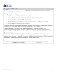 DOH Form 669-404 Registered Nurse Expired/Inactive Reactivation Application - Washington, Page 6