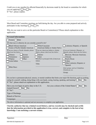 DOH Form 600-032 Application for Doh Secretary Appointment to a Committee - Washington, Page 3