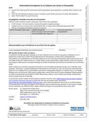 Document preview: DOH Form 962-989 Temporary Certification for Missing Proof of Income Form - Washington (Somali)