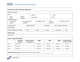 DOH Form 960-170 Child Cascades Wic Services Worksheet - Washington, Page 2