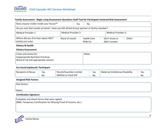 DOH Form 960-170 Child Cascades Wic Services Worksheet - Washington, Page 4