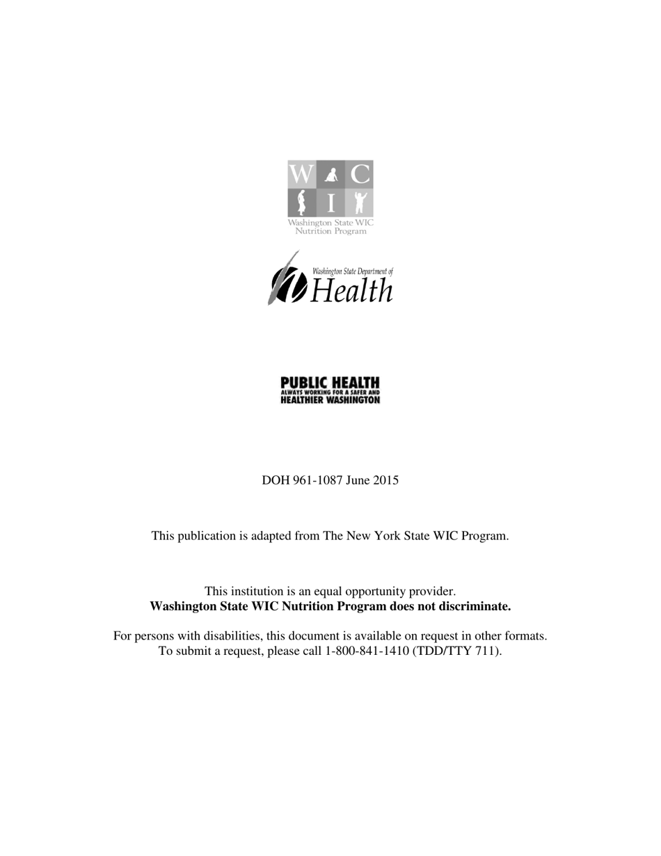 DOH Form 961-1087 Talk, Listen, Connect (Tlc) Client Feedback - Washington (English / Spanish), Page 2