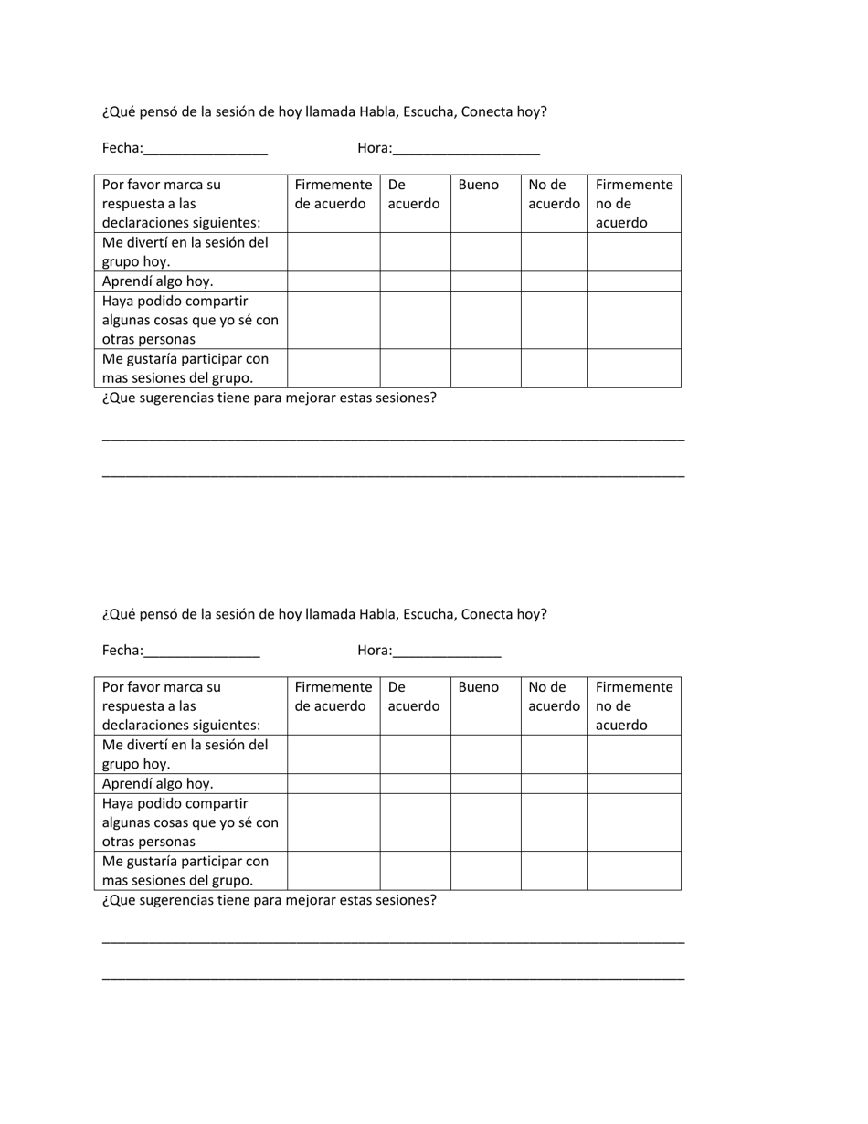 DOH Form 961-1087 Talk, Listen, Connect (Tlc) Client Feedback - Washington (English / Spanish), Page 3